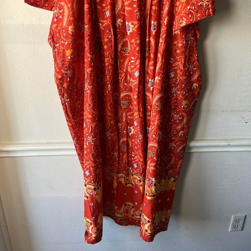 ONLY NECESSITIES Muumuu Dress Yellow/Orange  Floral 4X  (34/36) New Vacation - Picture 13 of 14